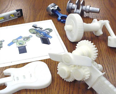 3D printed prototype products in resin and nylon