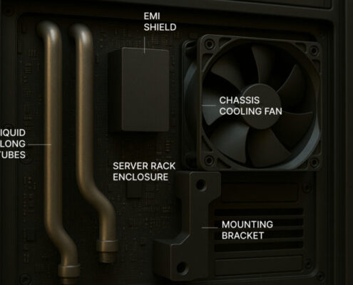 CNC machined components for AI server hardware