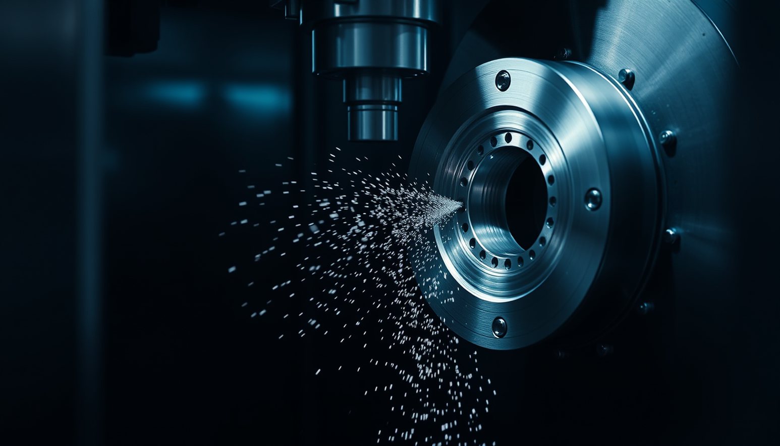 CNC machining a metal flange at E-make